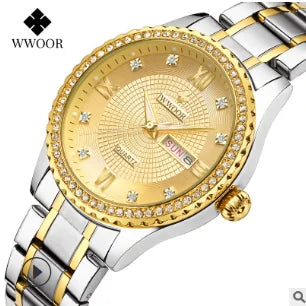 WWOOR Women's Dress Gold Quartz Watch