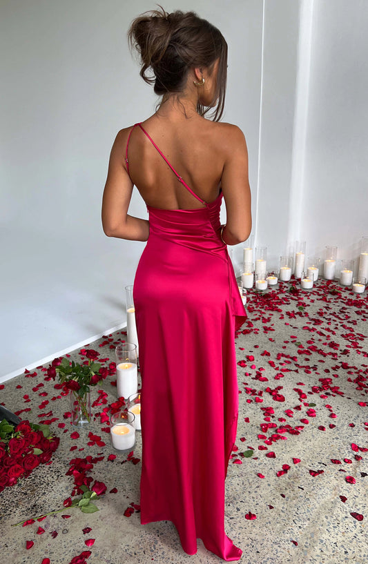 Satin One-Shoulder Sexy Dresses