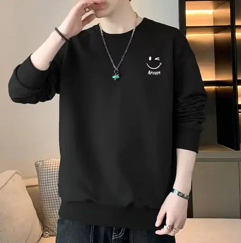 Long-Sleeve Round Neck Pullover Sweatshirt