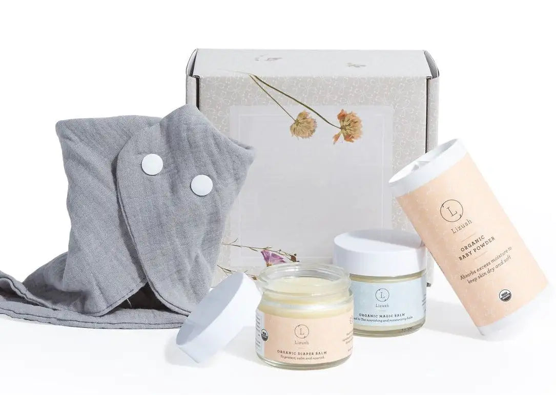 Organic new baby gift set