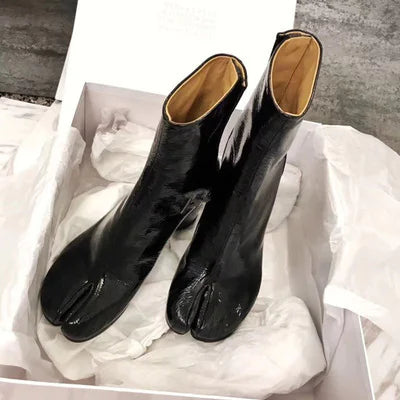 Split Toe High Heel Boots