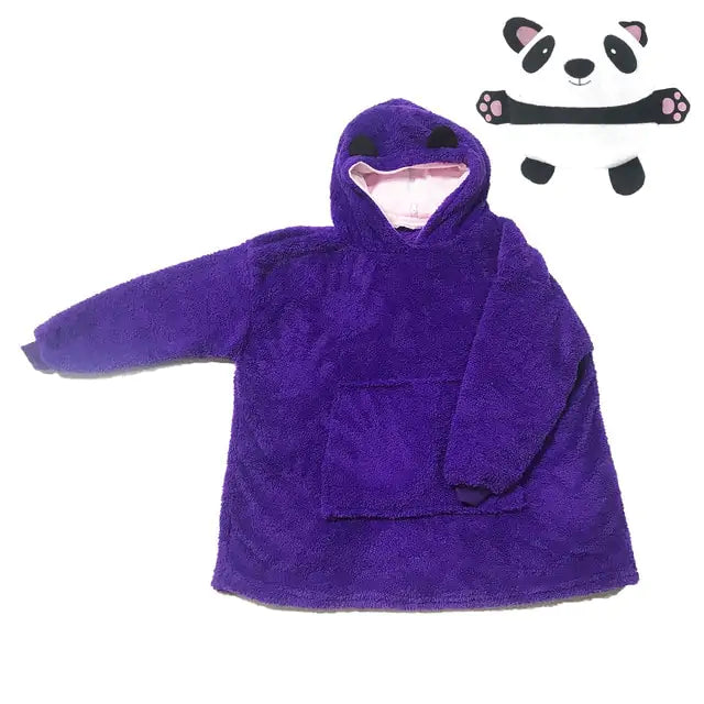 Kids Hoodie Soft Plush Blanket