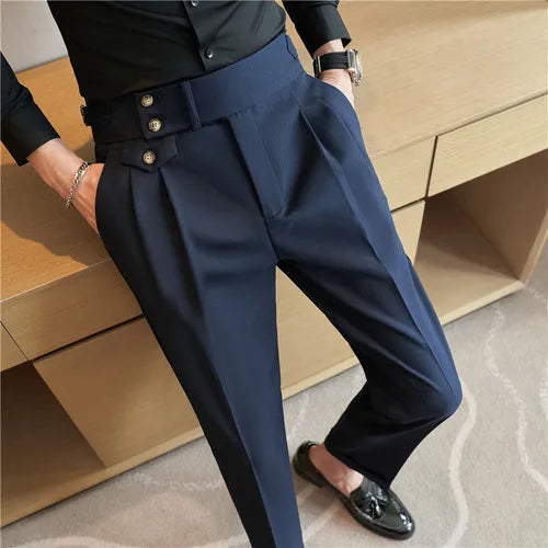 Men High-Quality Business Suit Trousers