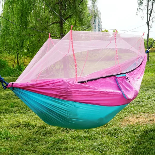 Portable Outdoor Hammock with Mosquito Net