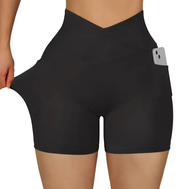 Sports Women High Waist Workout Seamless Fitness Yoga Shorts