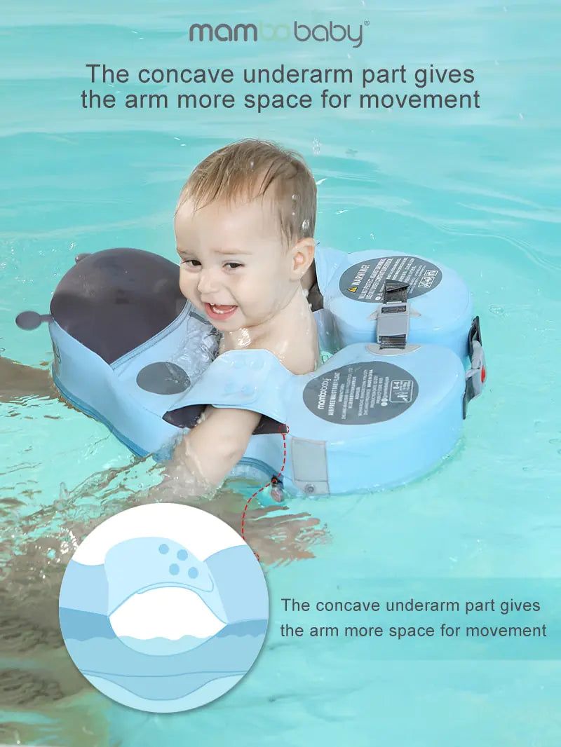 Baby Swimming Float With Sunshade For Infant Non-Inflatable Pool