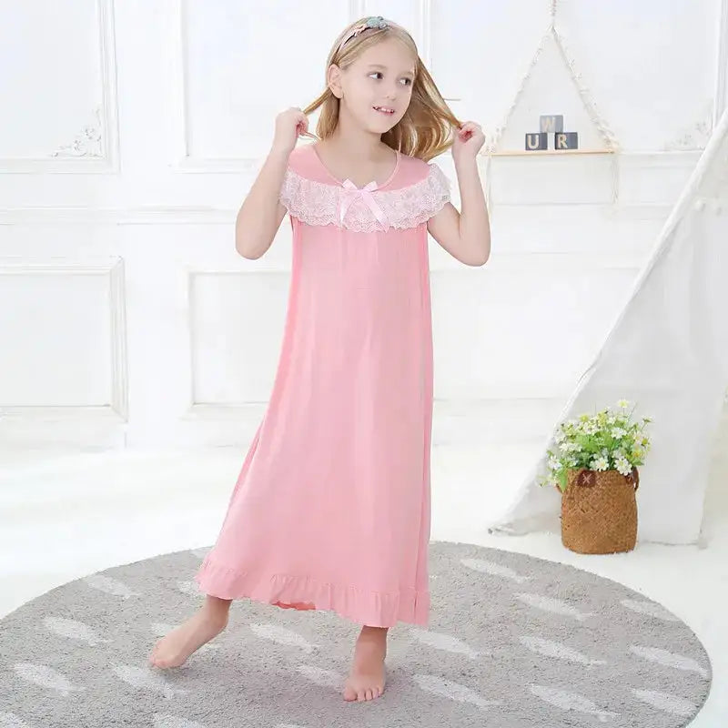 Girls Short Sleeve Pyjama Dress