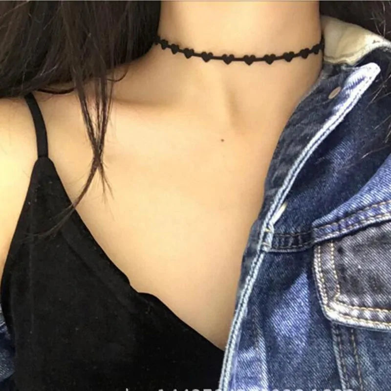 Gothic Heart Choker Necklace