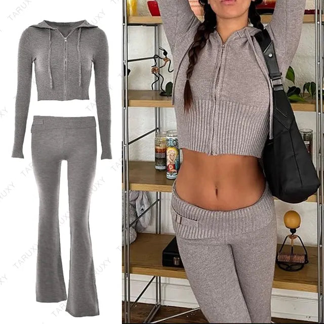 Knitted Women's Two Piece Set