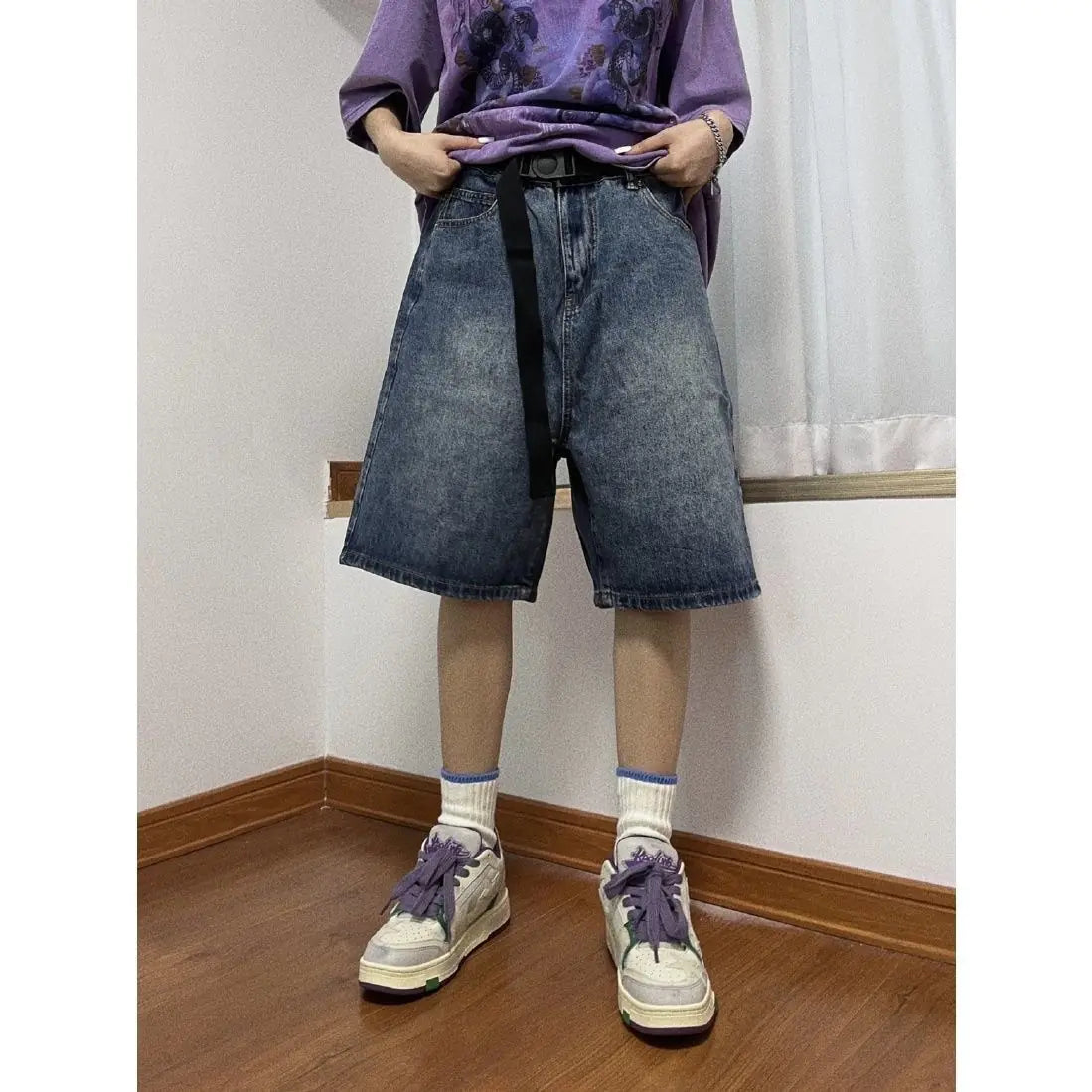 Vintage Streetwear Korean Denim Shorts