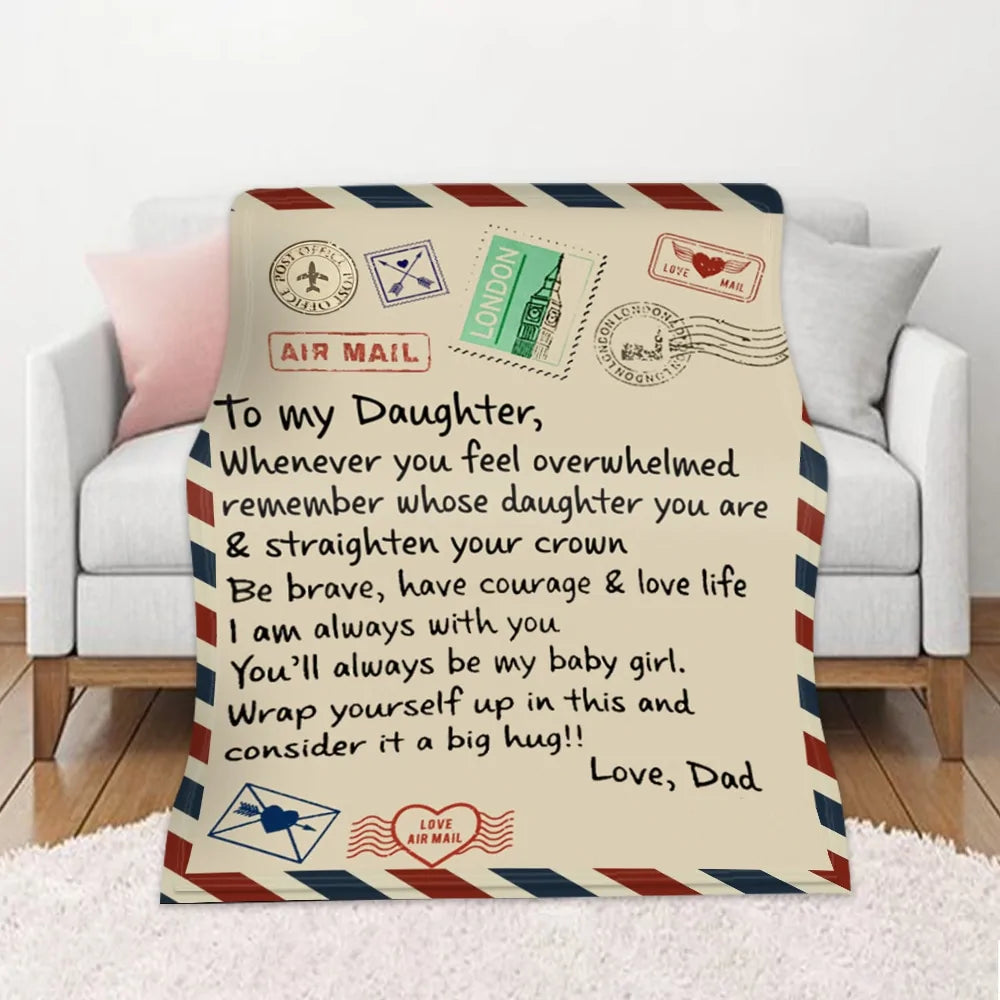 Mail Letters Printed Blanket