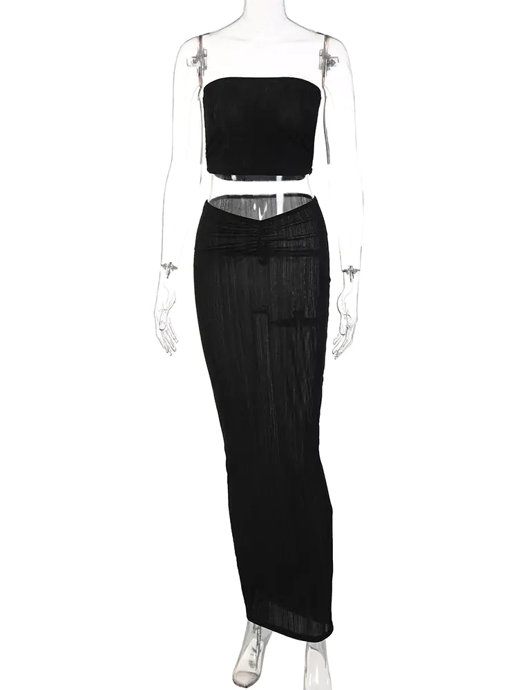 Crop Top & Long Skirt Set