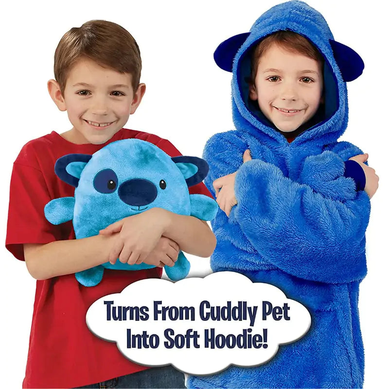 Kids Hoodie Soft Plush Blanket