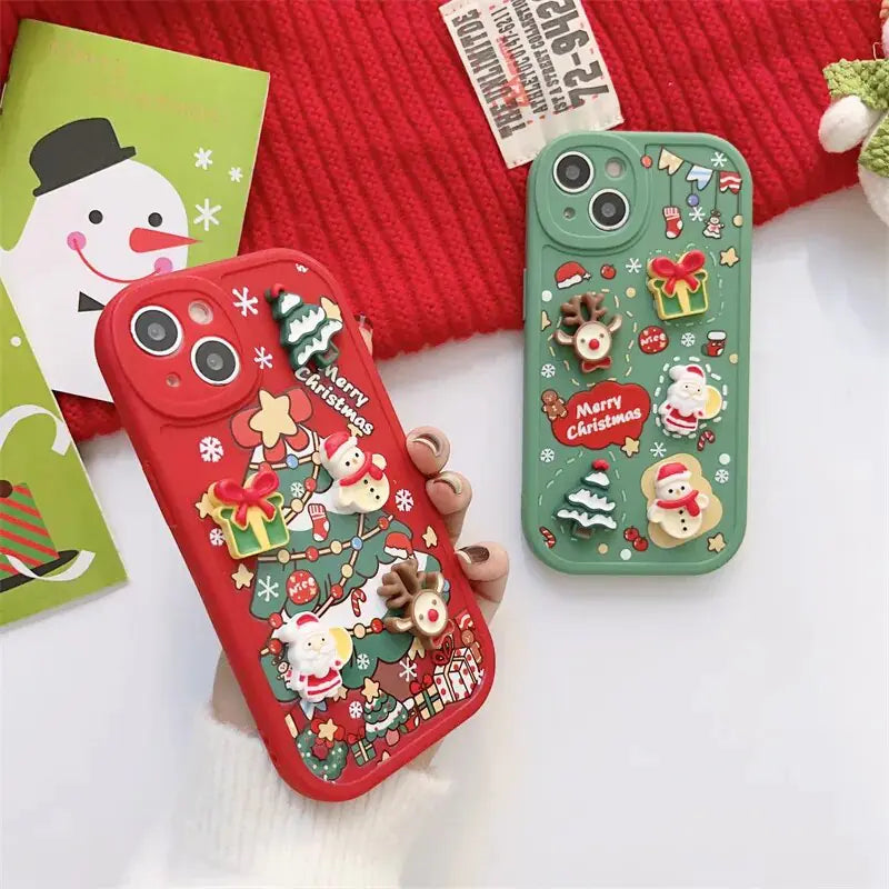 3D Christmas Cartoon Phone Case