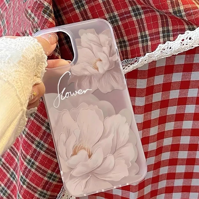 Transparent White Fashion Mobile Phone Protective Case