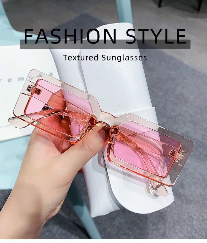 Rectangle Vintage Sunglasses UV400