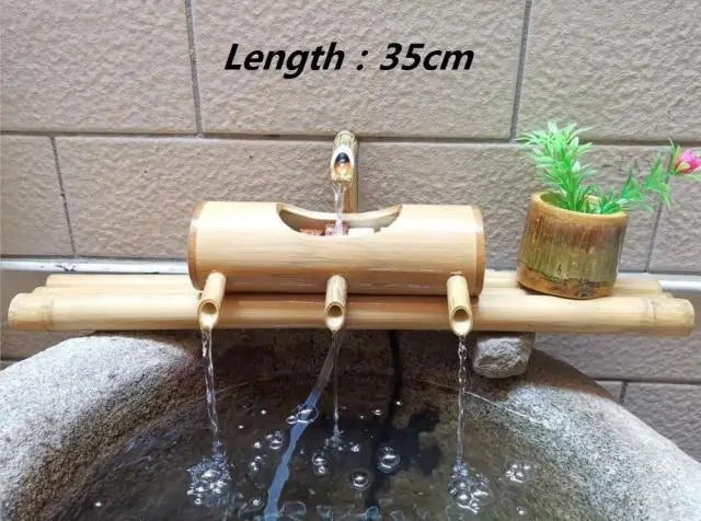 Bamboo Aquarium Water Recycling Feng Shui Decoration Tube