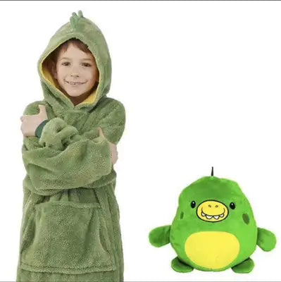 Kids Hoodie Soft Plush Blanket