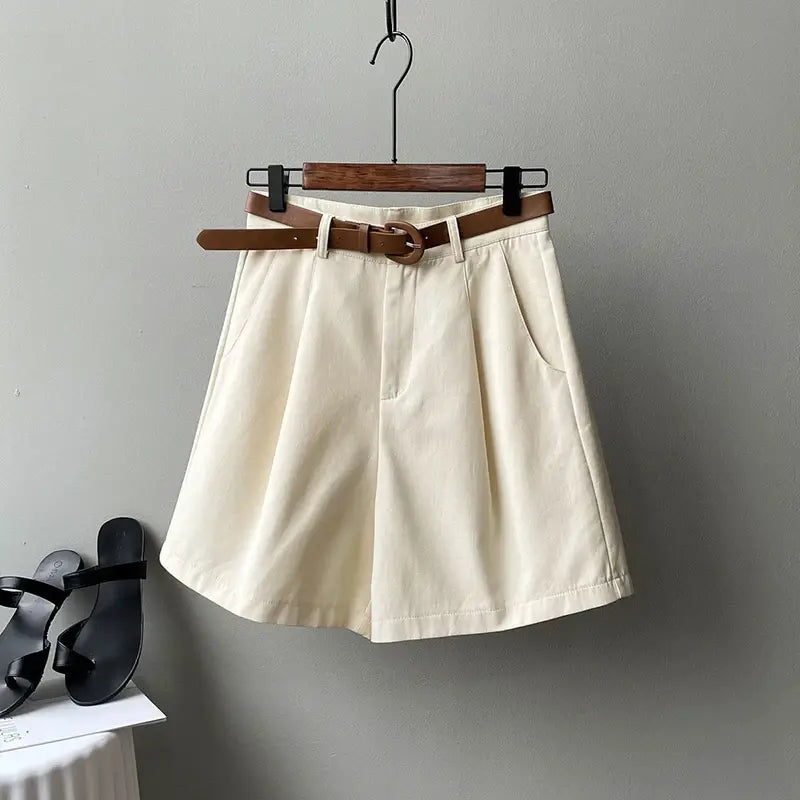 Pure Cotton Shorts High Waist