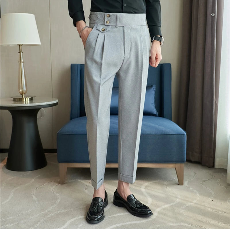 Men High-Quality Business Suit Trousers