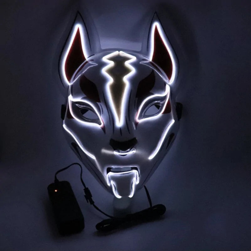 Neon LED Luminous Joker Mask with EL Wire