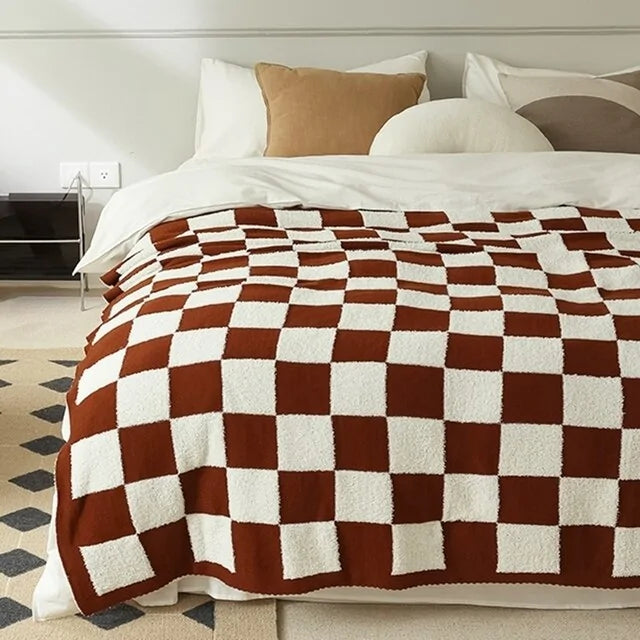 Checkerboard Plaid Blanket Fleece