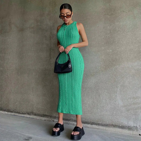 Knitted Tank Long Dresses