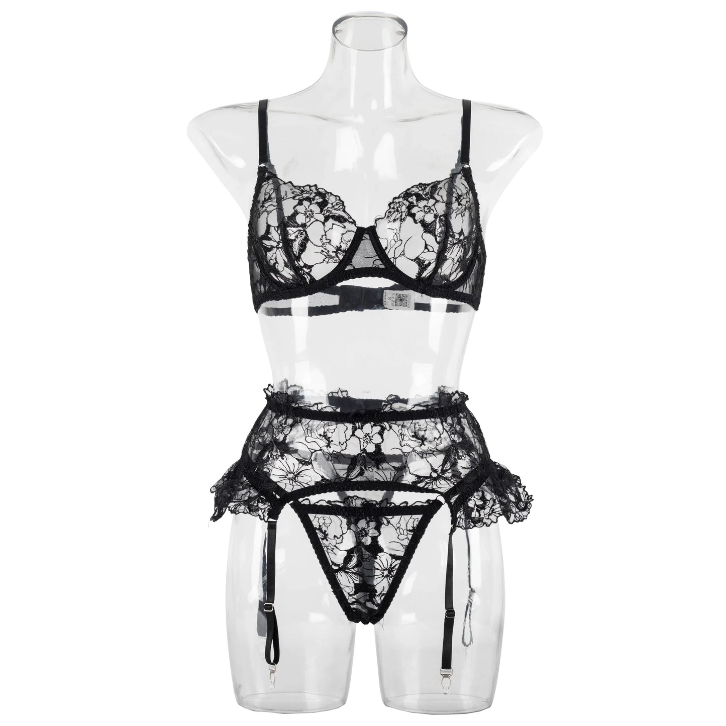 Sensual Black Lace Lingerie Set