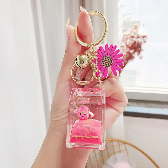 Quicksand Fruit Daisy Keychain Charm