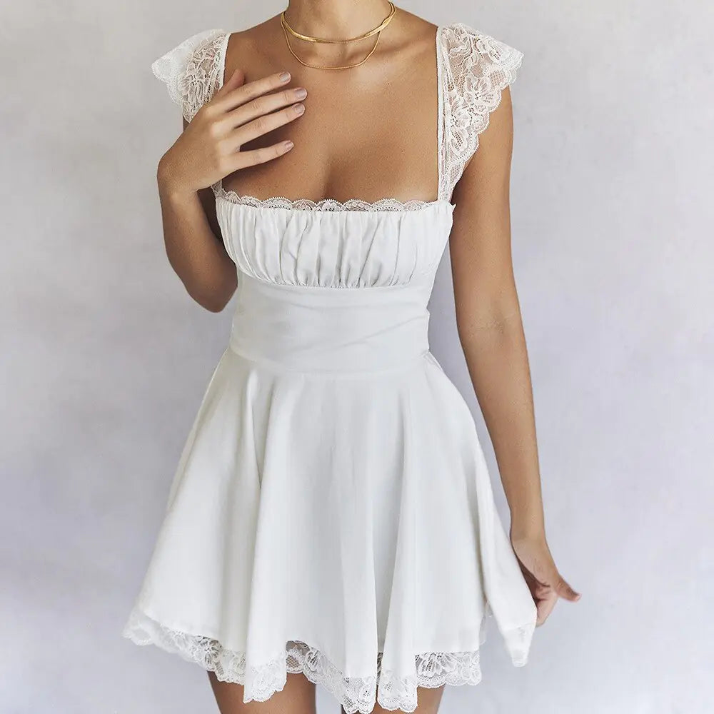 Double Layered White Dress