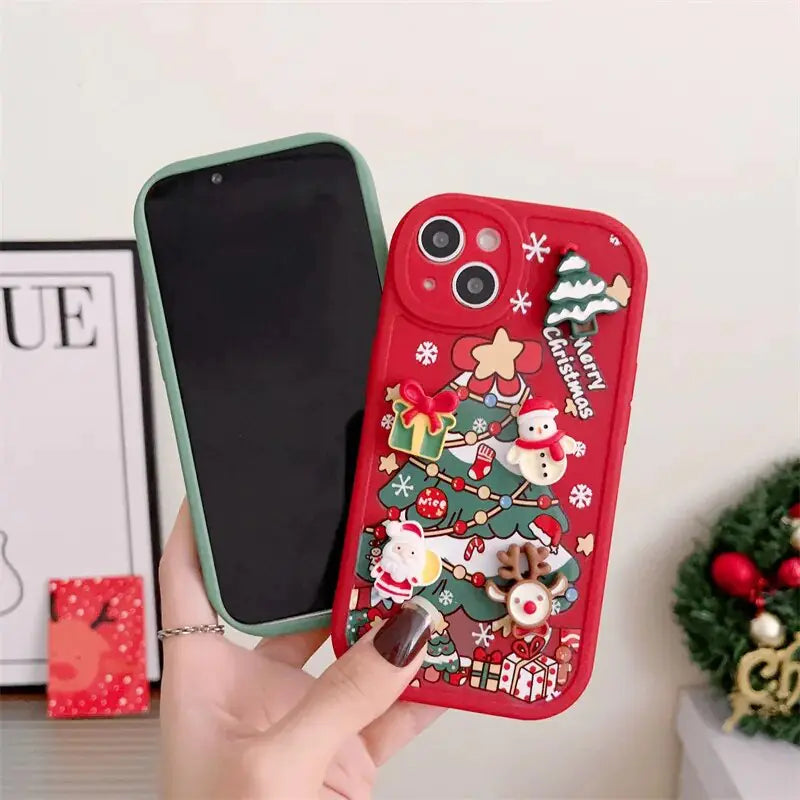 3D Christmas Cartoon Phone Case