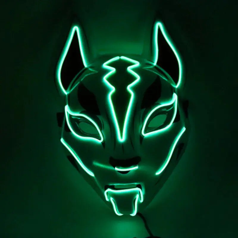 Neon LED Luminous Joker Mask with EL Wire