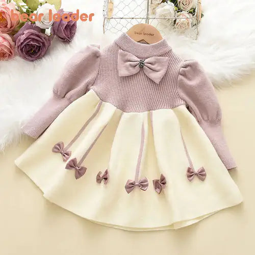 Girls' Cheongsam Sweater Dress