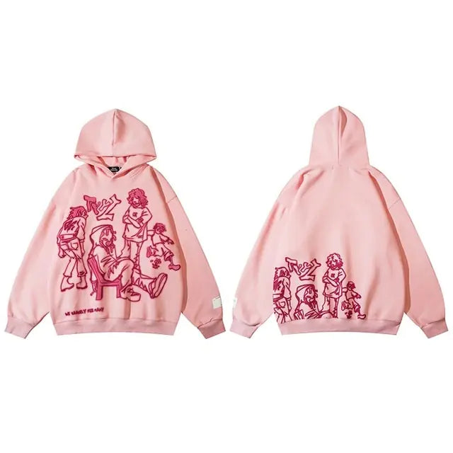 Streetwear Pink Hoodie