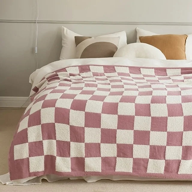 Checkerboard Plaid Blanket Fleece