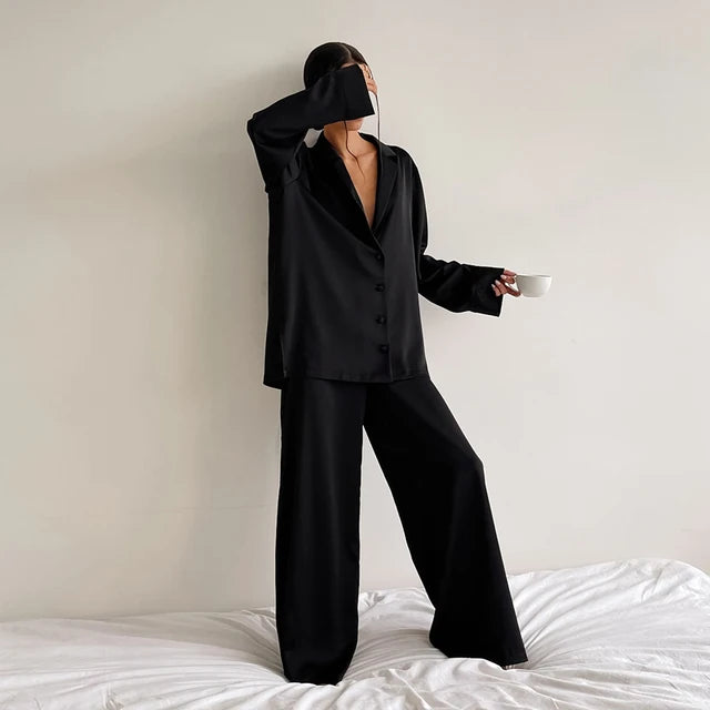 Women's Oversized Silky Satin Sleepwear