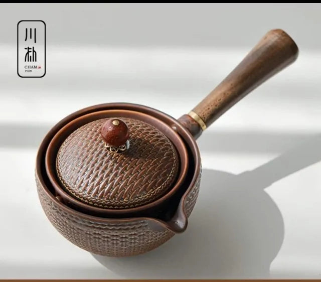 Portable Teapot Set with 360 Rotation