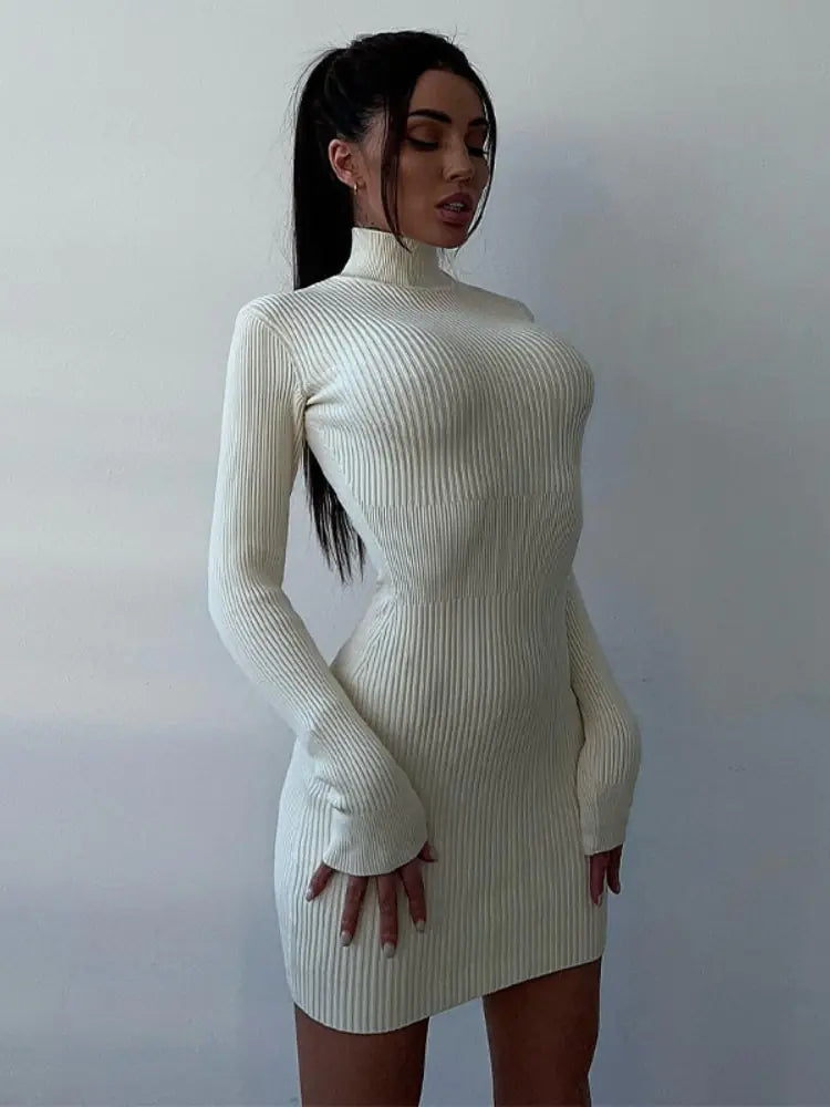 High-Neck Knitted Dresses