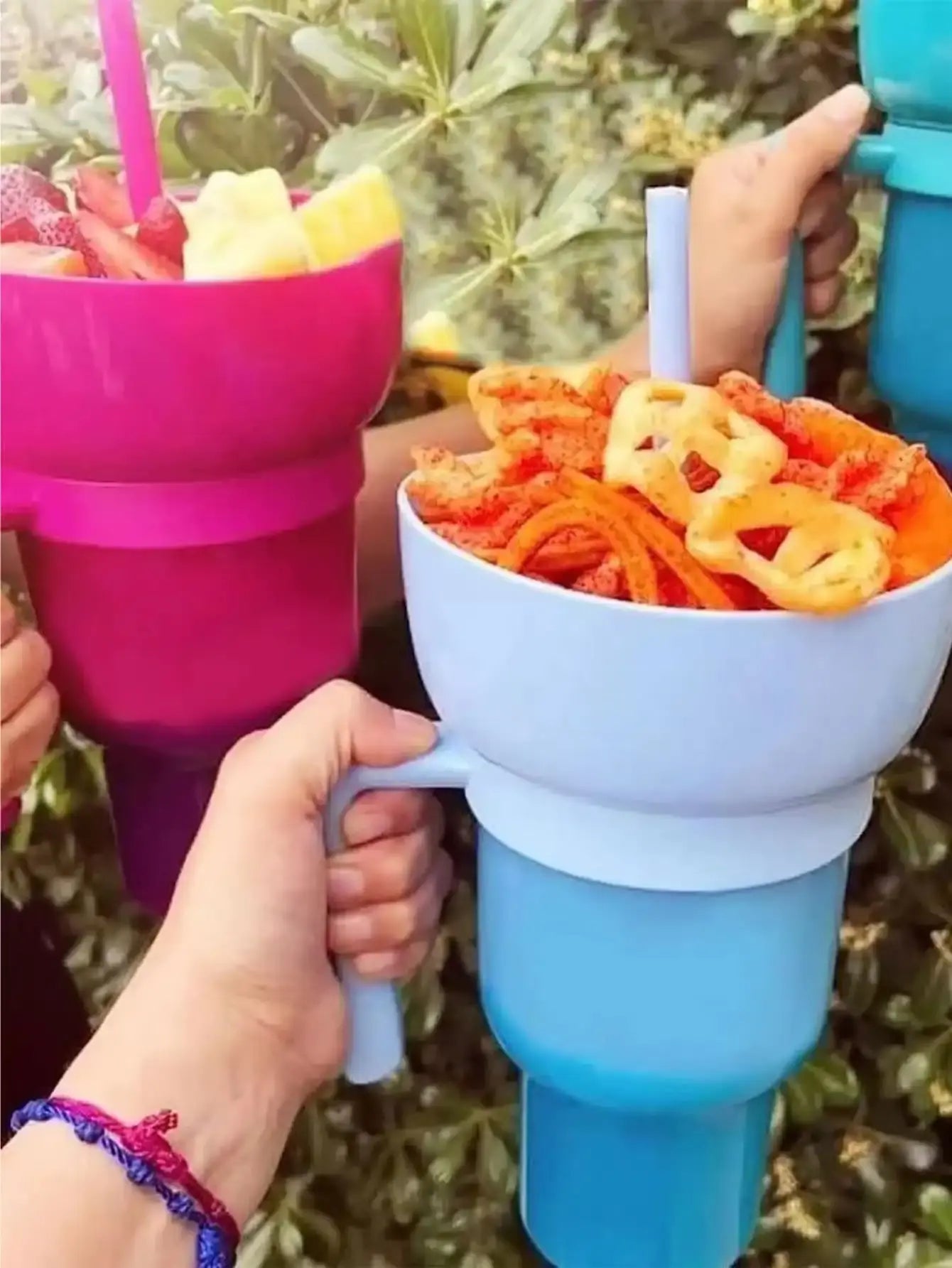 Snack With Handle & All-In-One Drink Cup