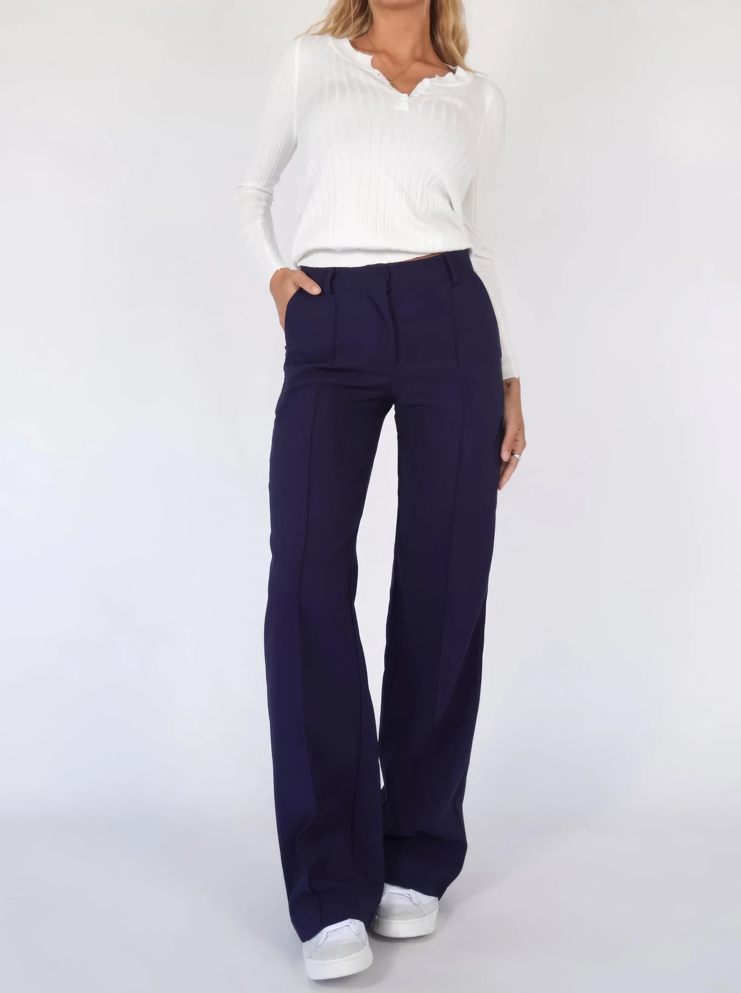 Relaxed Fit Pants Wide Leg Trousers