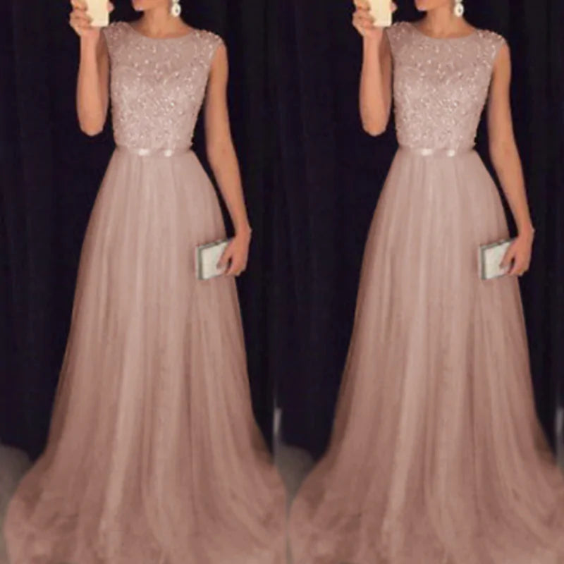 Elegant Prom Gowns Sequin Dress