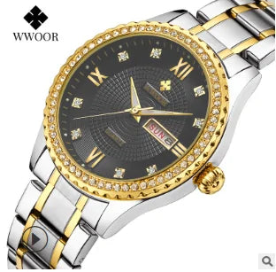 WWOOR Women's Dress Gold Quartz Watch