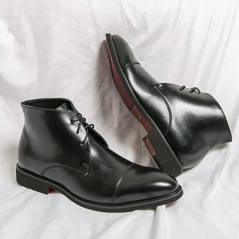 Red Bottom Leather Men Boots