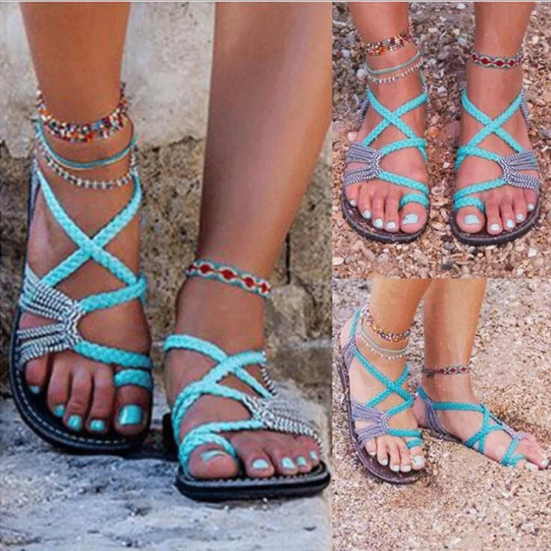 Boho Handmade Breathable Braided Sandals