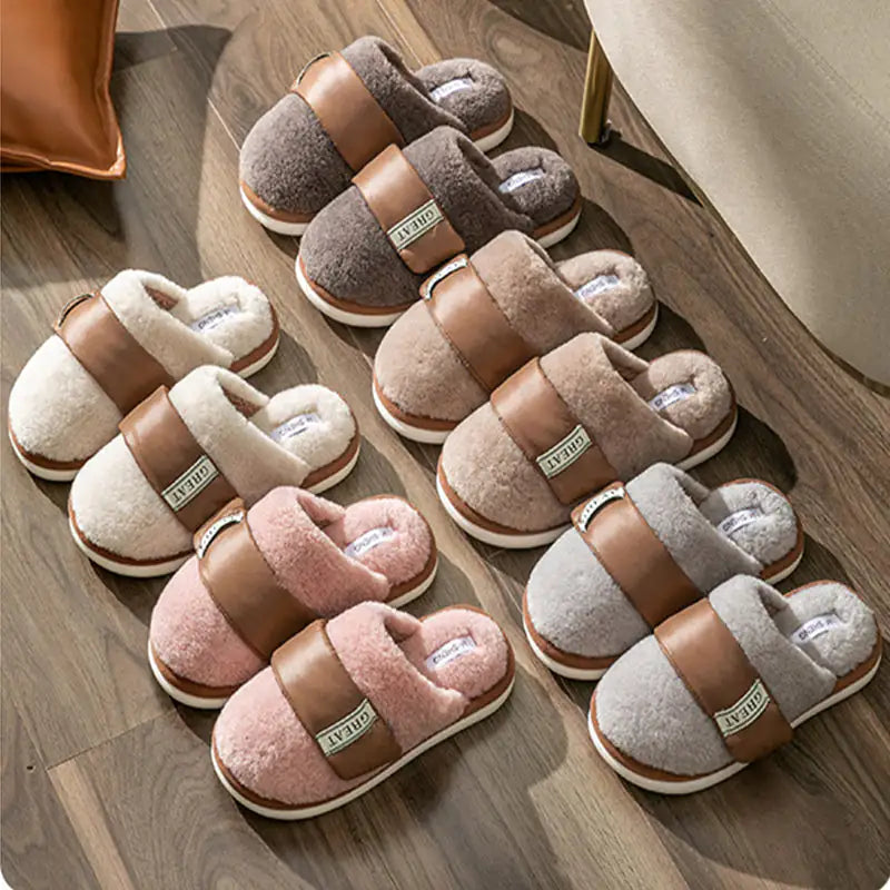 Indoor Home Velvet Warm Cotton Slippers