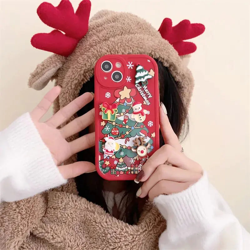 3D Christmas Cartoon Phone Case