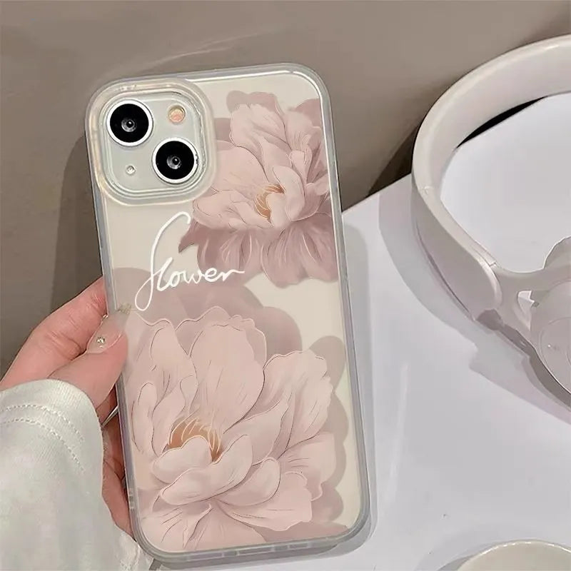 Transparent White Fashion Mobile Phone Protective Case