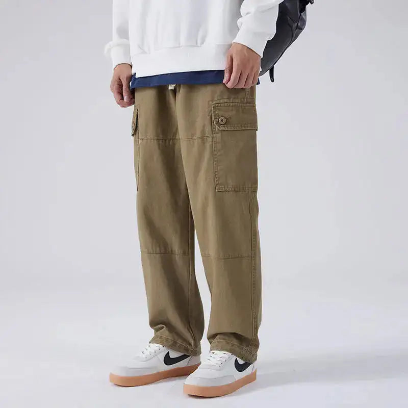 Men Drawstring Cargo Pants