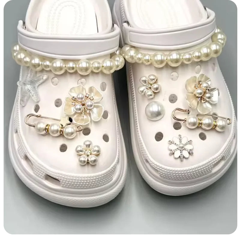 Pearl Chain Shoe Charms for Crocs and Sandals