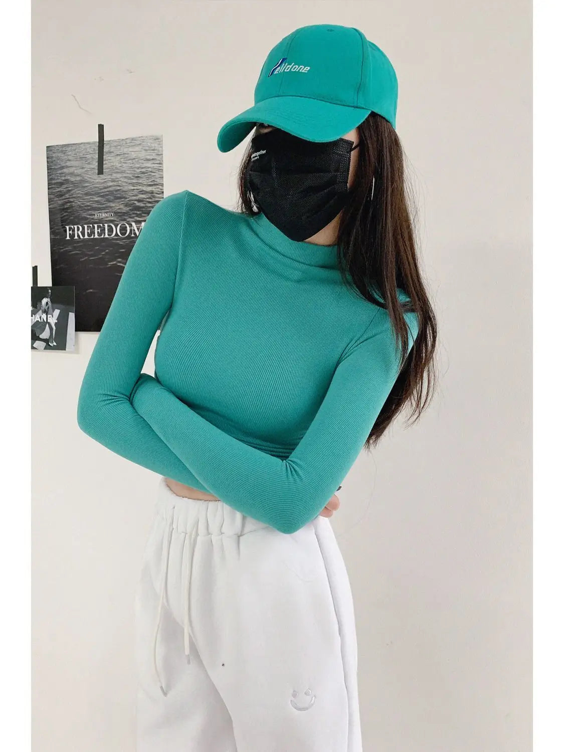 Crop Top Tee Shirt Femme Fashion Korean